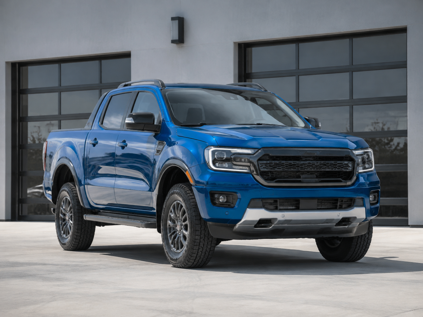 Illustration d’un Ford Ranger Double Cab bleu